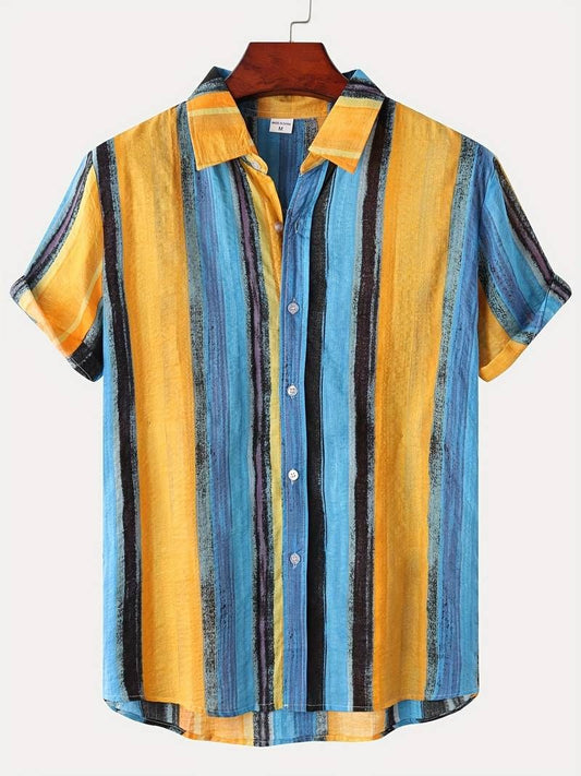 Chemise d'été respirante pour hommes avec motifs originaux et tissu léger












