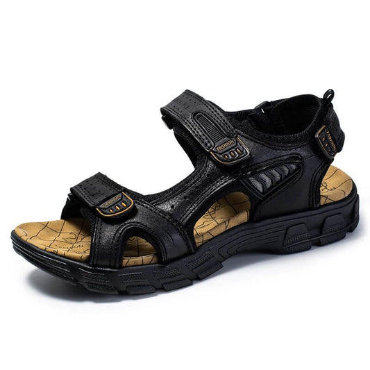 Sandales d’été élégantes pour hommes avec semelle antidérapante et sangles réglables, parfaites pour un usage confortable et stylé en extérieur.








